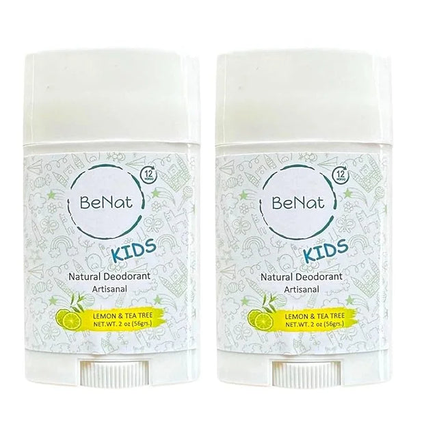 2-Pack All Natural Deodorant For Kids and Teens 100% Natural Aluminum-Free Carcinogen Free Kids Deodorant For Boys and Gir...