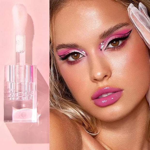 QrBxa 1 PCS Color Changing Lip Oil,Moisturizing Color Changing Lip Gloss,Non-sticky Nourishing Repairing Primer Lip Tint -...