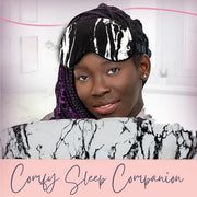Celestial Silk Mulberry Silk Sleep Eye Mask with Adjustable Elastic Strap (Normal - Adjustable, Black Marble) - Product Image