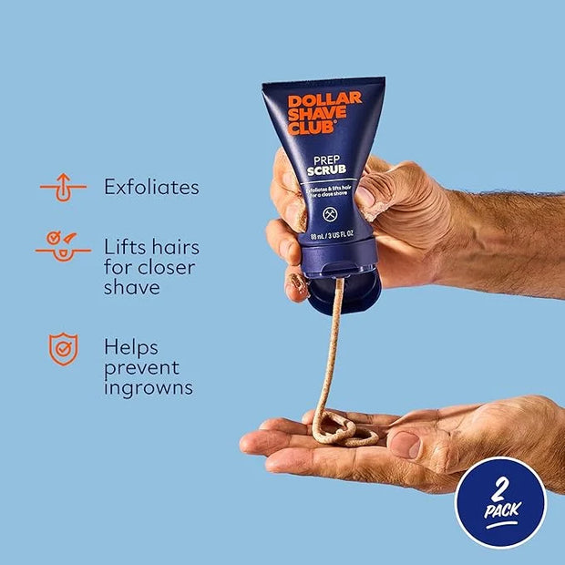 Dollar Shave Club | Prep Scrub 3 ounce (2 Pack) | Pre Shave Scrub to Prevent Ingrown Hairs - Product Image