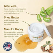 Hydrating Face Moisturizer & Body Cream with Manuka Honey Cream - Organic Face Moisturizer with Honey for Extremely Dry Sk...