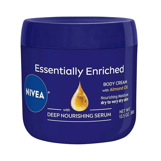 NIVEA Essentially Enriched Body Cream, Moisturizing Cream for Dry and Very Dry Skin, Enriched with Deep Nourishing Serum a...