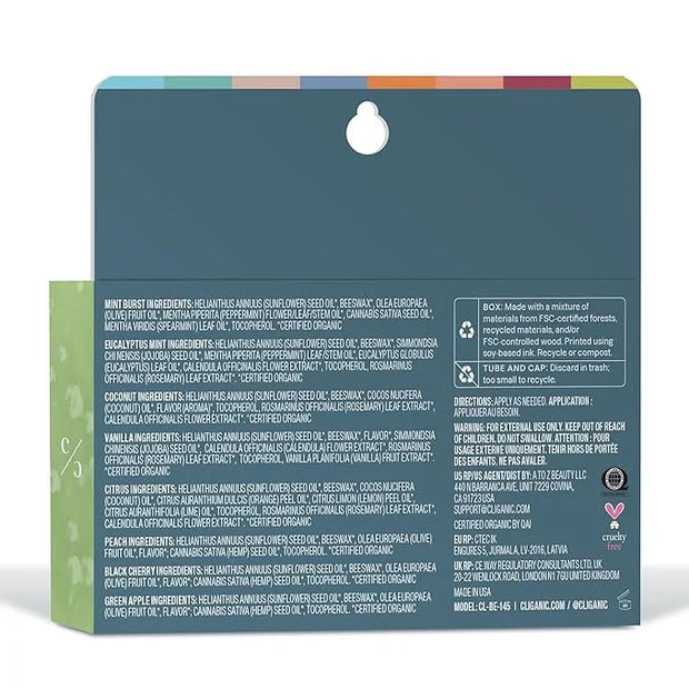 Cliganic Organic Lip Balm Set (Fresh Picked, 8 Flavors) - 100% Natural Moisturizer for Cracked & Dry Lips - Product Image
