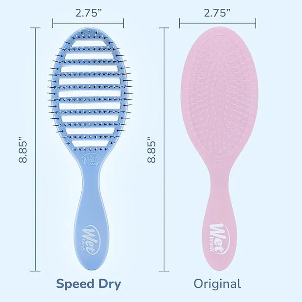 Wet Brush Speed Dry Hair Brush - Sky Blue - Vented Design and Ultra Soft HeatFlex Bristles Are Blow Dry Safe With Ergonomi...