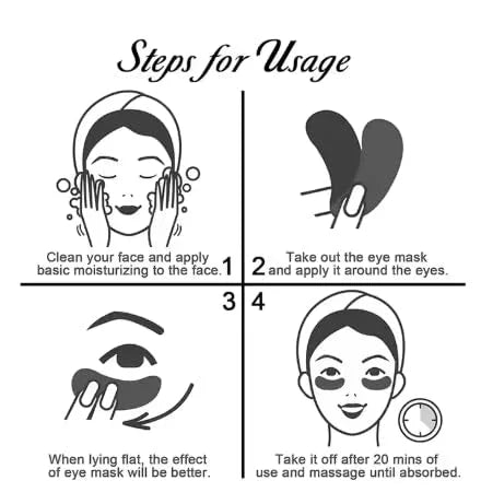 eye mask, collagen skin care products, eye patches for puffy eyes, eye masks for dark circles and puffiness, and 24k gold ...