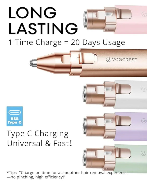 Rechargeable Facial Hair Removal for Women: 2-in-1 Electric Eyebrow and Facial Hair Removal Device - Suitable for eyebrows...