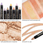 evpct 4Pcs Cream Eye Shadow Brightener Sticks Set for Eyes, Light Khaki Bronze Desert Beige Gold Shimmer Metallic Eyeshado...