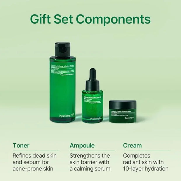 Pyunkang Yul Ultimate Line Skincare Set, Mother's day gift for mom, Calming Solution Toner, Ampoule & Cream, Traditional K...