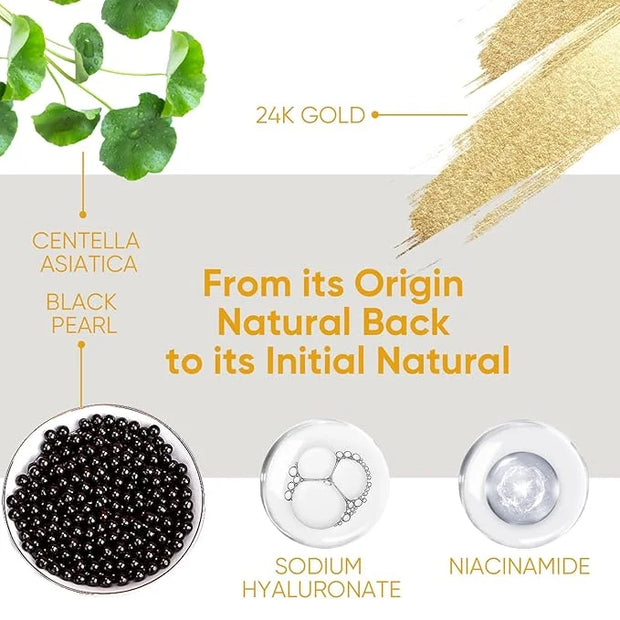IREV 24k Gold Eye Treatment Mask 60PCS Under Eye Patch Cooling Under Eye Pads for Brightening Repairing and Refreshing You...
