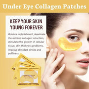 30 Pairs Under Eye Collagen Patches, Gold Moisturizing Under Eye Mask, Under Eye Gel Pads for dark circles and puffiness -...