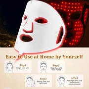 Hotodeal LED Face Mask Light Therapy,7 Colors Light Therapy for Face & Neck Mask,Skin Rejuvenation Anti-aging Beauty LED M...