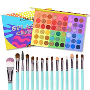UCANBE 54 Colors Splashy Candies Eyeshadow Palette + 15pcs Makeup Brush Set, Highly Pigment Matte Metallic Shimmer Glitter...