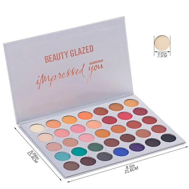 35 Colors Eyeshadow Palette with 7Pcs Makeup Brushes