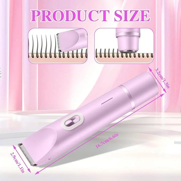 Glow Aura Womens Shaver, Bikini Trimmer for Women, Glow Aura Electric Razor, Comfort 2 in 1 Electric Lady Shaverr, Dual He...