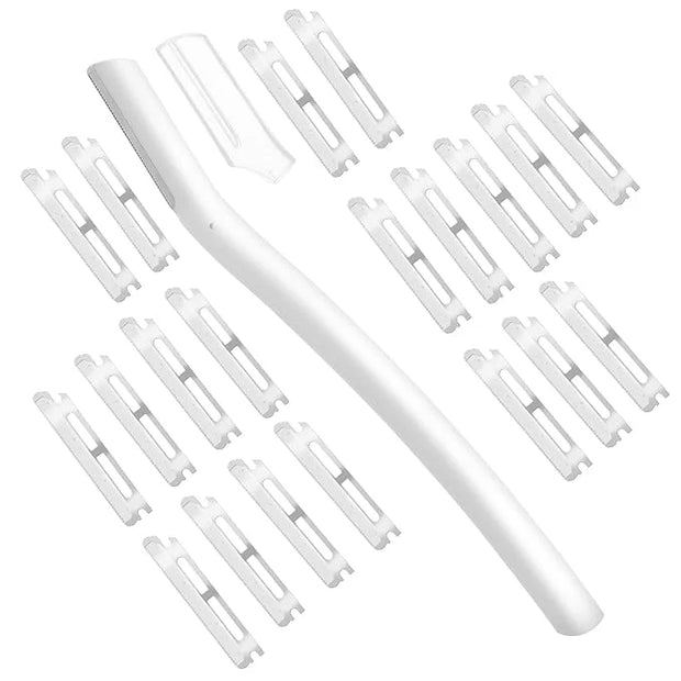 Dermaplaning Kit with 20pcs Blade Refills Exfoliating Facial Razor for Women Dermaflash Replacement Blade Dermaplaning Too...
