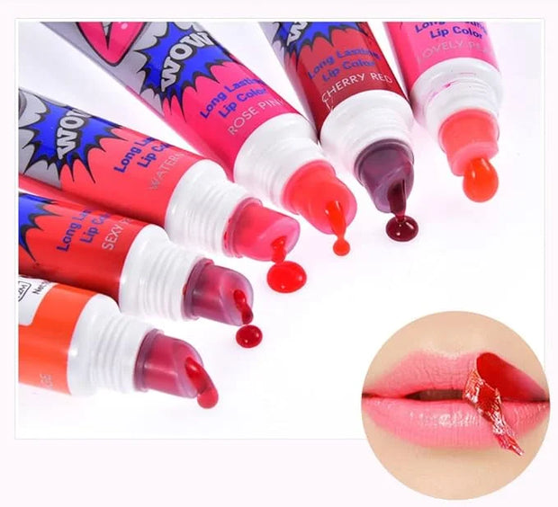 6 Colors Tattoo Magic Color Lip Stain Tint Long Lasting Lip Gloss Sets for Women Peel Off Colored Matte Sexy Color - Produ...
