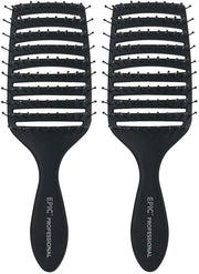 Epic Professional Quick Dry Hair Brush (Black)…2 Pack - Product Image