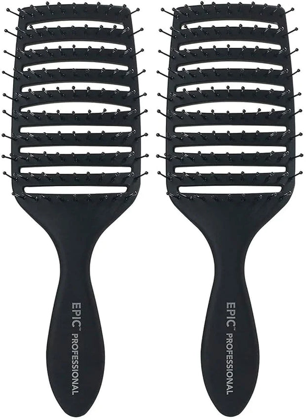 Epic Professional Quick Dry Hair Brush (Black)…2 Pack - Product Image