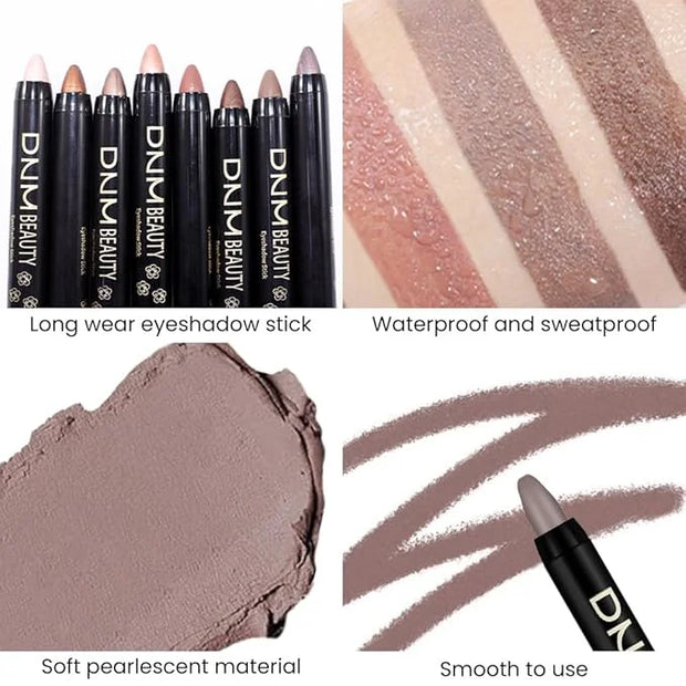 evpct Stone Matte Cream Eye Shadow Brightener Sticks Set for Eyes, Stone Matte Pencil Eye shadow Applicator Stick Pen Pale...