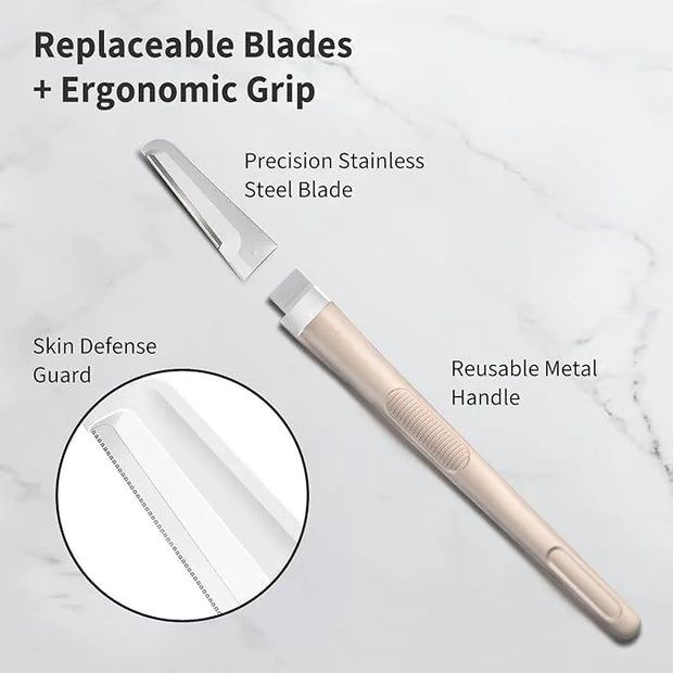 Face Razors for Women, Dermaplane Razor for Women Face, Eyebrow Razor, Facial Razors, Dermaplaning Tool, Reusable Metal Ha...