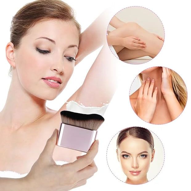 Self Tan Brush Soft Body Makeup Brush Portable Self Tanning Brush Self Tanner Face Brush For Body & Leg Makeup（Pink Rose G...