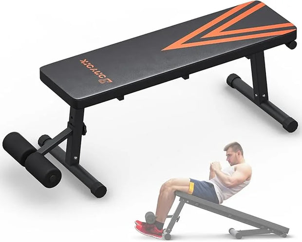 2 In 1 Adjustable Flat Weight Bench - 45.3'' Extended Gym,750LBS Sit 18'' Widened - Product Image