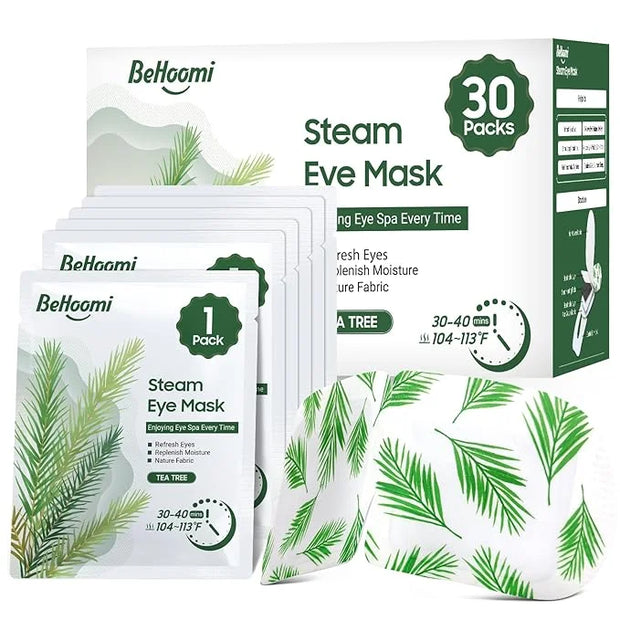 30Packs Steam Eye Mask, Heated Eye Mask Warm Compress for Eyes, Self Heating Warm Eye Masks Disposable Steam Mask for Home...