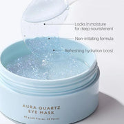 PETITFEE Aura Quartz Hydrogel Eye Mask Blue 60 pcs (30 pairs) - Eye Patch for Dark Circles, Brightens Under Eyes, Glutathi...