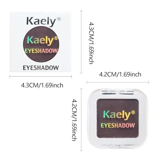 Kaely Pressed Single Eyeshadow Makeup, Smokey Plum Matte Highly Pigmented Monochrome Eye Shadow Palette, Waterproof Neutra...