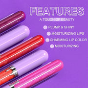 Glitter Liquid Lip Gloss,Peach Shimmer Lipstick, Waterproof Shimmer Lip Stain Lip Glaze, High Shine Long Lasting Shiny Lip...