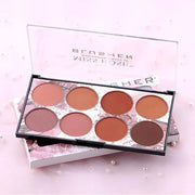 8 Colors Blush Palette, Matte Mineral Blush Powder Bright Shimmer Face Blush,Contour and Highlight Blush Palette,Professio...