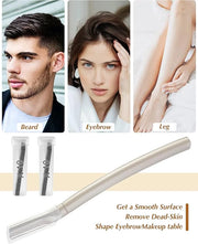 Dermaplane Razor for Face Professional, Facial Razors for Women&Men Face with 20 Blade Refills, Eyebrow Razor for Women an...