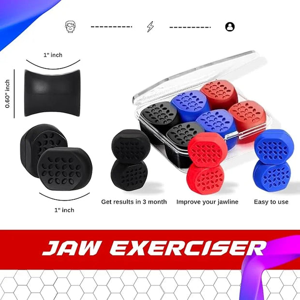 Jaw Exerciser for Men & Women 3 Levels 6 Pcs - Product Image