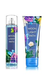 Bath & Body Works - Signature Collection - Moonlight Path - Fine Fragrance Mist 8 Fl Oz & Triple Moisture Body Cream 8 Fl ...