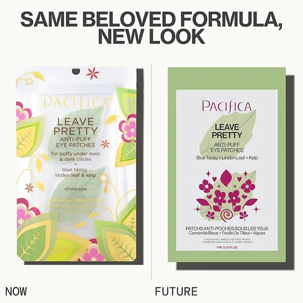 Pacifica Undereye Spot Serum Mask – Leave Pretty Anti-Puff Eye Patches with Vitamin C & Kelp, Hydrating Under-Eye Masks fo...