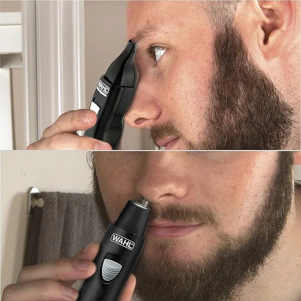 Wahl Groomsman Rechargeable Precision Trimmer for Hygienic Grooming with Rinsable, Interchangeable Heads for Eyebrows, Nec...