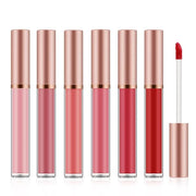 6pcs Matte Lip Gloss Set for Women,Highly Pigmented Velvet Lip Stain，Long Lasting，Waterproof Lip Makeup，Nude，Brown - Produ...