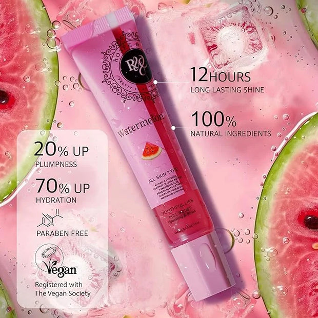 ROSÉE & CO Rosee Lip Gloss Vegan & Cruelty Free Treatment, Professional Make up, Long Lasting Glossy with Shea Butter, Moi...
