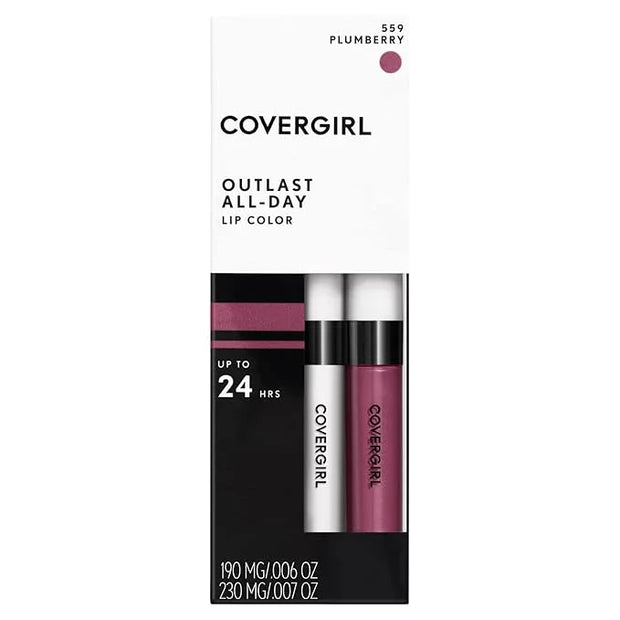 COVERGIRL Outlast All-Day Lip Color With Topcoat, Plum Berry - Product Image