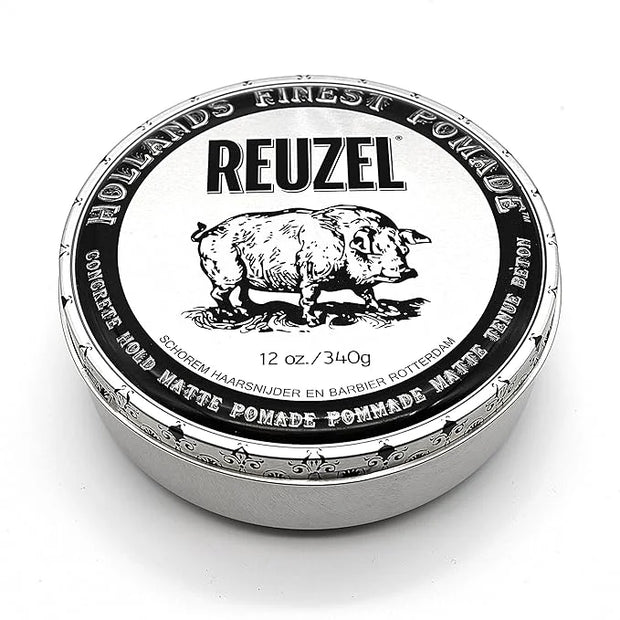 REUZEL Concrete Matte Pomade, Strong All Day Hold, Water Soluble Styling, No Shine and Flake Free, Easy To Wash Out, For A...