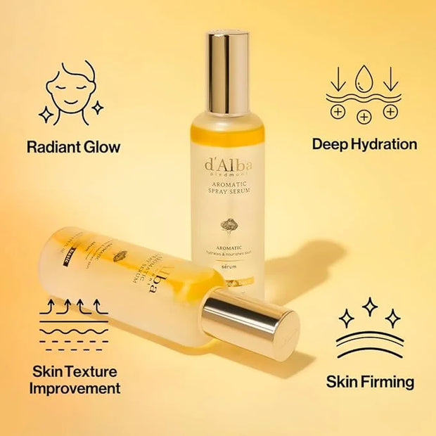 d'alba Piedmont Italian White Truffle First Aromatic Spray Serum, Fragrant VEGAN Glowy Antioxidant Face Mist, Deep Hydrati...