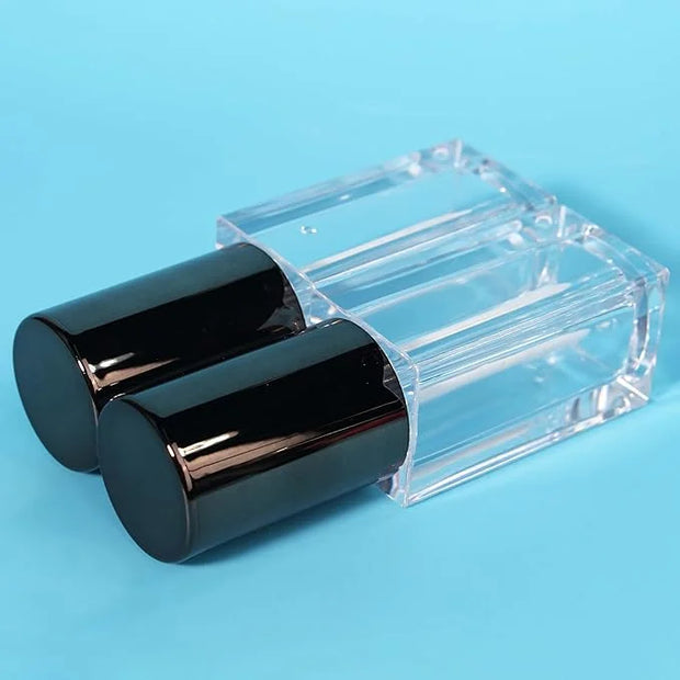 COSIDEA 20pcs 5ml Square empty lip gloss tubes bulk with wand unique rectangular lipgloss tube with round cap - Product Image