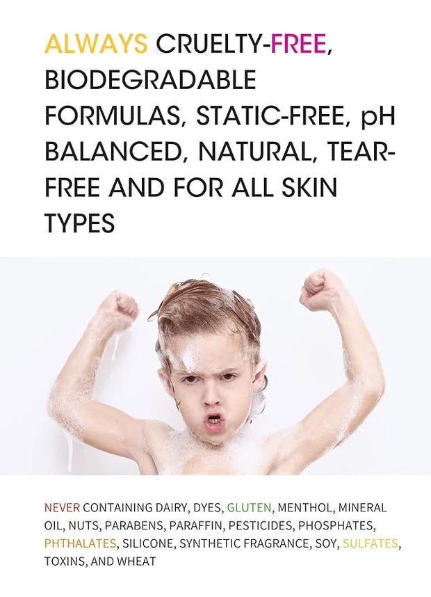 Clean Kids Naturally Tropical Orange Burst Shampoo, All-Natural, Gluten-free, Vegan, and Cruelty-free, Paraben-Free, EWG V...
