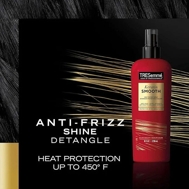 TRESemmé Expert Keratin Smooth Hair Care Set - Heat Protection Spray, Shine Serum with Marula Oil, and Thermal Leave-in Sp...