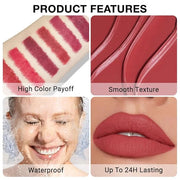 evpct Silky Lip Liner Pencil Retractable, Red Brown Smooth Lip Liner Creamy Velvet Lipliner Long-Lasting for Korean Makeup...