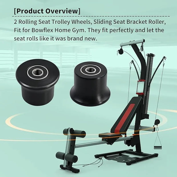 1 Pcs Rolling Seat Trolley Wheels Motivator2, Pr1000, Pr1000, Sport, Ultimate2, Schwinn - Product Image