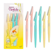 Tinkle Dermaplaning Tool 6ct, Dermaplane Razor for Women, Safe and Easy Peach Fuzz Remover, Eyebrow Trimmer with Protectiv...