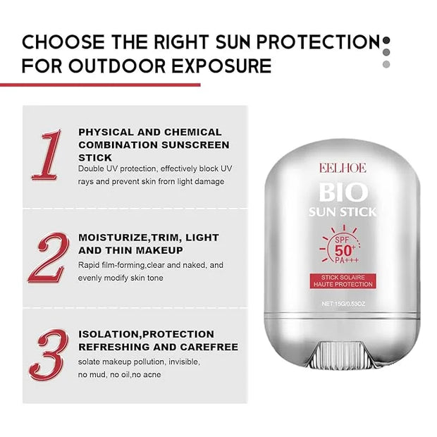 Bio Sun Stick SPF50+，Peptide 9 Bio Sun Stick Spf50,with Peptide Complex,Strong UV Protection,Skin-Friendly | Water & Sweat...