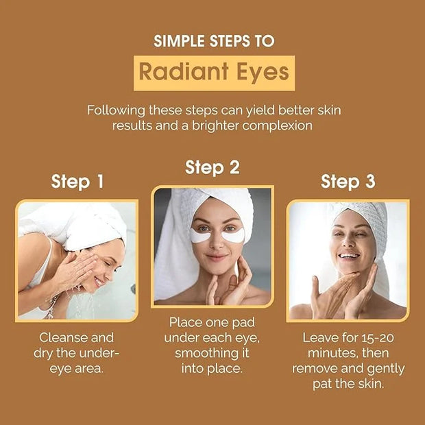 Under Eye Patches with Vitamin C & E - Dermatologist Tested Korean Eye Gel Patches for Puffy Eyes and Dark Circles - Hydra...