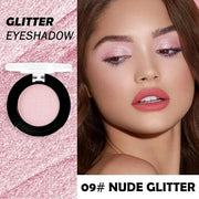 Monochrome Glitter Eyeshadow Makeup Palette, Highly Pigmented Nude Pink Eyeshadow Palette, Shimmer Pressed Powder Eye shad...